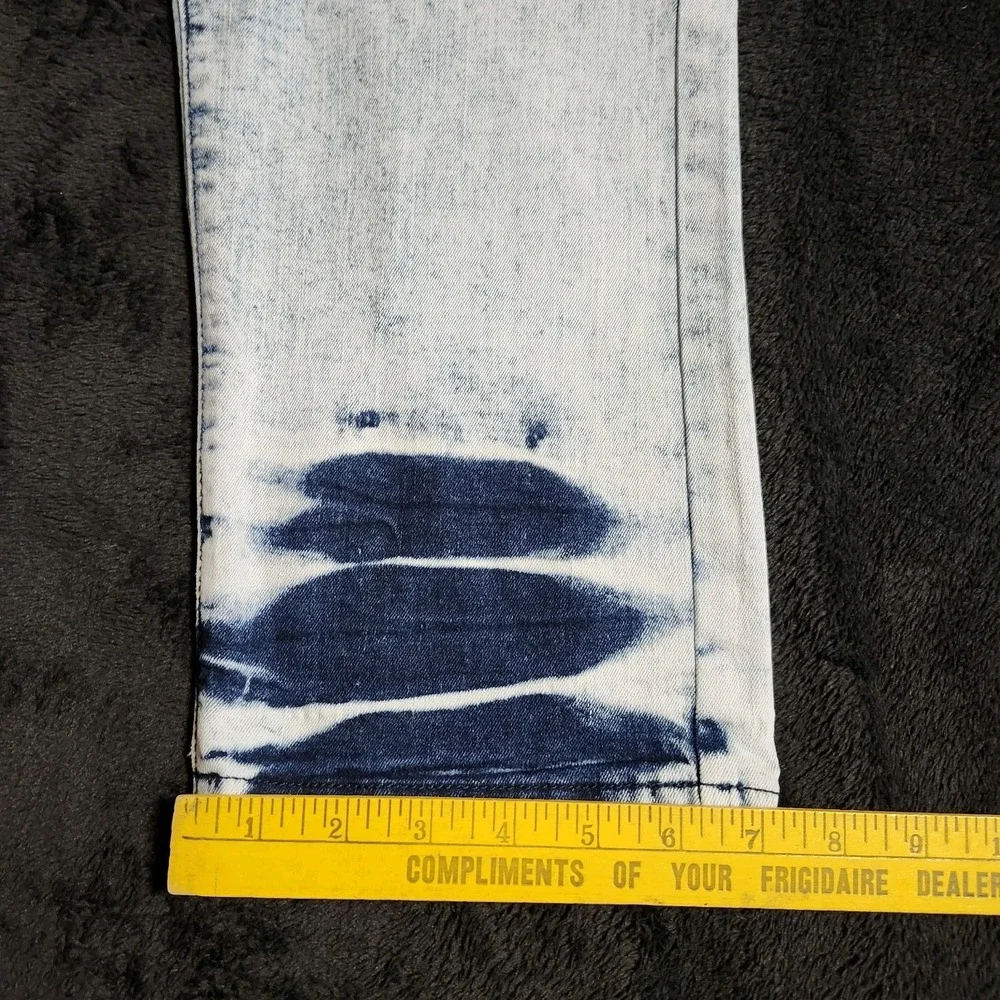 Bleecker & Mercer Mens Jeans Size 42x32 Slim Acid Wash Denim Distressed